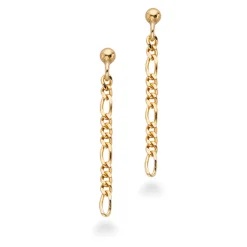 SCROUPLES ØRESTIK FORGYLDT MED FIGAROKÆDE - 156952FG