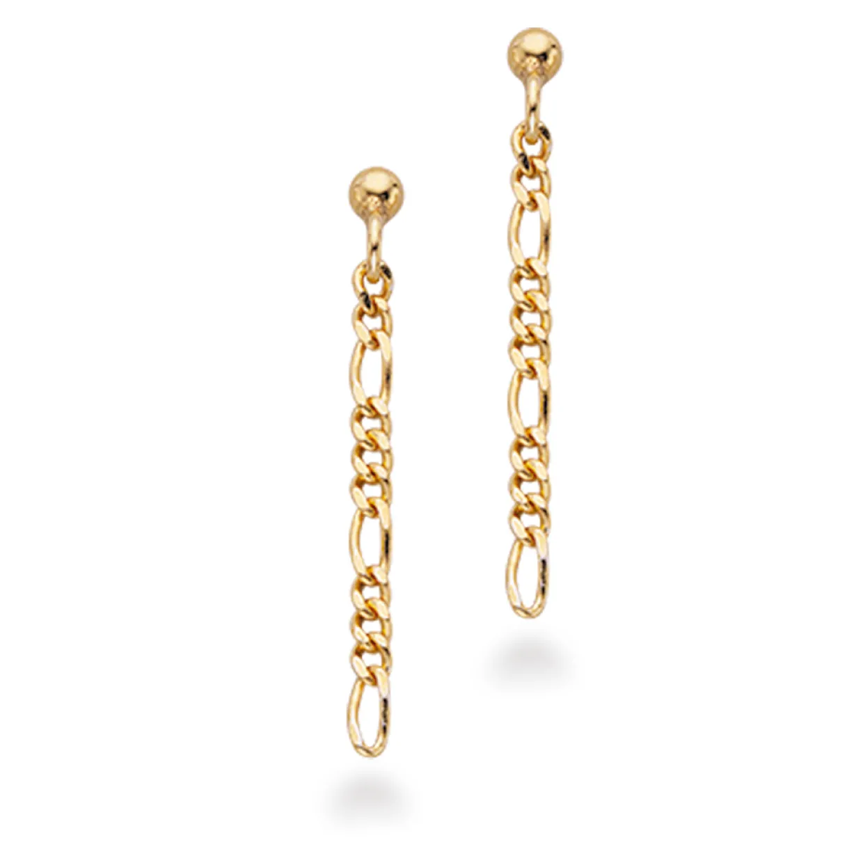 SCROUPLES ØRESTIK FORGYLDT MED FIGAROKÆDE - 156952FG