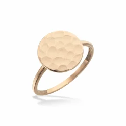 SCROUPLES RING I 8 KARAT GULD MED HAMRET POLET -711483