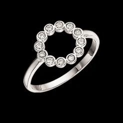 SCROUPLES RING SØLV CIRKEL MED ZIRKONIA - 725272