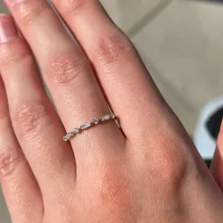 SCROUPLES RING SØLV FORGYLDT MED ZIRKONIA - 727682