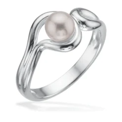 SCROUPLES RING SØLV MED EN FERSKVANDSPERLE - 726362