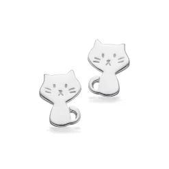 SCROUPLES SØLV BØRNE ØRERINGE MED KATTE - 154732