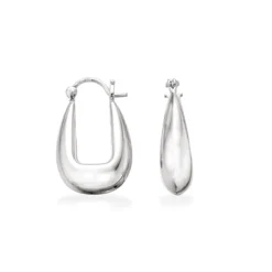 SCROUPLES SØLV CHUNKY ØRERINGE MED VINKE LÅS -157292