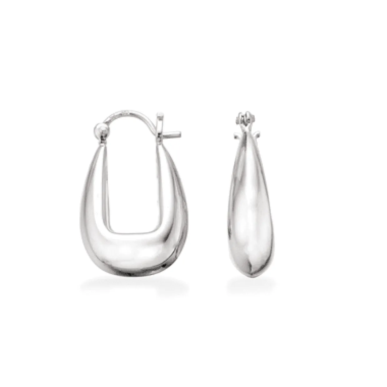 SCROUPLES SØLV CHUNKY ØRERINGE MED VINKE LÅS -157292