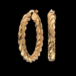 SCROUPLES SØLV FORGYLDT ØRERINGE CREOL SNOET - 154862