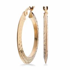 SCROUPLES SØLV FORGYLDT ØRERINGE CREOL MØNSTER - 154832