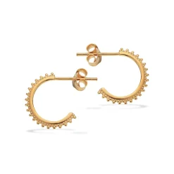 SCROUPLES SØLV FORGYLDT ØRERINGE HALV CREOL MED DUPPER - 155412