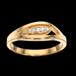 SCROUPLES SØLV FORGYLDT RING MED ZIRKONIA - 723572