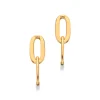 SCROUPLES SØLV FORGYLDTE ØRERINGE MED LINK ÅBENT - 157942