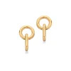 SCROUPLES SØLV FORGYLDTE ØRERINGE 2 LED - 157472