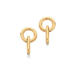 SCROUPLES SØLV FORGYLDTE ØRERINGE 2 LED - 157472