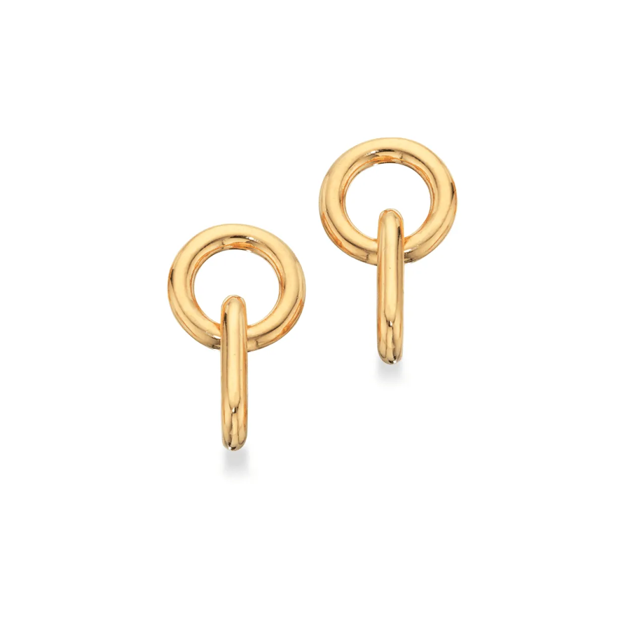 SCROUPLES SØLV FORGYLDTE ØRERINGE 2 LED - 157472