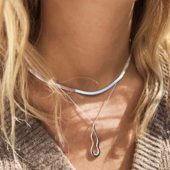 SCROUPLES SØLV HALSKÆDE DRÅBE - 237412