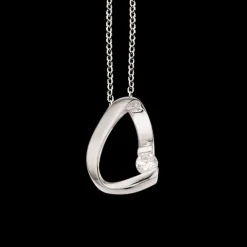 SCROUPLES SØLV HALSKÆDE MED OVAL VEDHÆNG - 234932