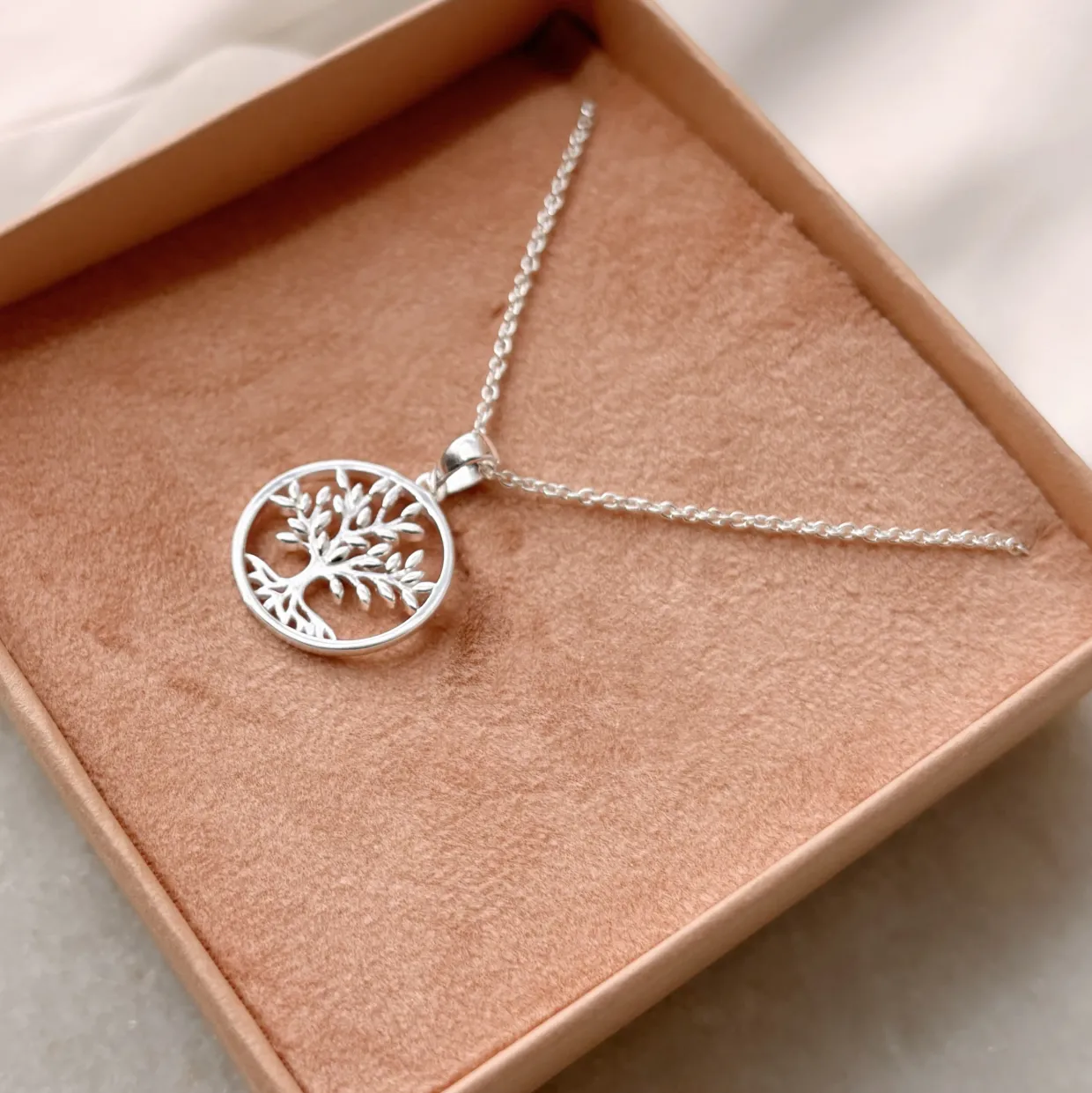 SCROUPLES SØLV HALSKÆDE MED LIVETS TRÆ - 237372