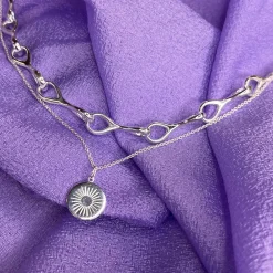 SCROUPLES SØLV HALSKÆDE MED SOL - 235182