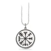 SCROUPLES SØLV HALSKÆDE TIL HERRE MED RUNE KOMPAS - 236762