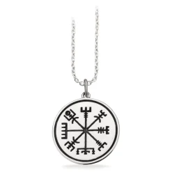 SCROUPLES SØLV HALSKÆDE TIL HERRE MED RUNE KOMPAS - 236762