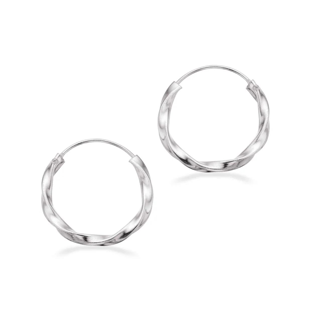 SCROUPLES SØLV ØRERINGE CREOL SNOET 18 MM - 193942