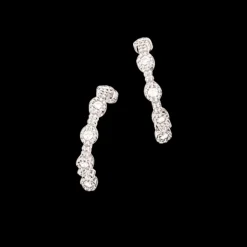 SCROUPLES SØLV ØRERINGE HALV CREOL MED SYNTETISK ZIRKONIA -154152