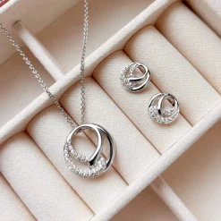 SCROUPLES SØLV ØRERINGE MED STENE - 164372