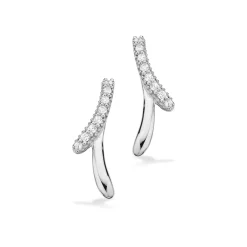 SCROUPLES SØLV ØRERINGE MED ZIRKONIA - 161082