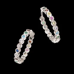 SCROUPLES SØLV ØRERINGE RAINBOW - 155642