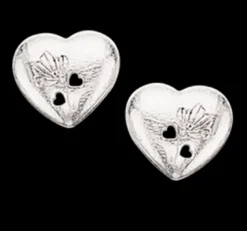 SCROUPLES SØLV ØRERINGE STIK PRIMA VERA HJERTE - 152722