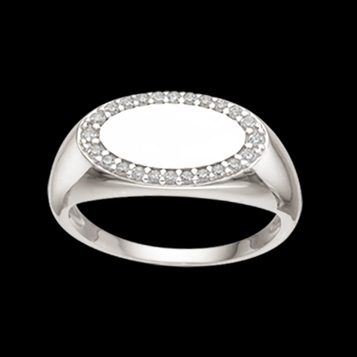 SCROUPLES SØLV RING OVAL MED ZIRKONIA - 726412