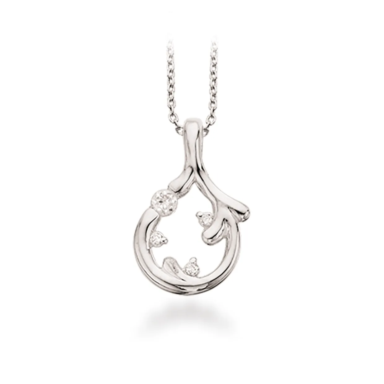 SCROUPLES SØLV VEDHÆNG NATURINSPIRERET MED KÆDE - 236062