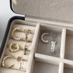 SCROUPLES SOHO CREOL MULTIFARVET MED ZIRKONIA I SØLV FORGYLDT - 161812