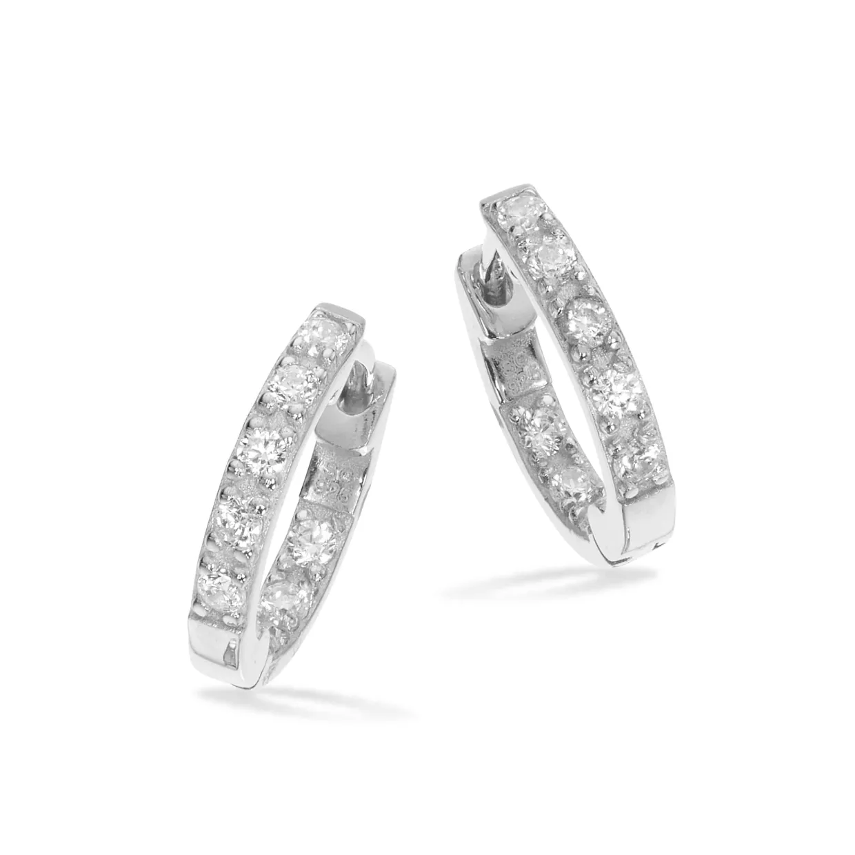 SCROUPLES SOHO CREOLER SØLV MED SYNTETISK ZIRKONIA 12 MM - 156192