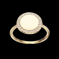 SCROUPLES SOHO RING SØLV FORGYLDT MED ZIRCONIA - 726572