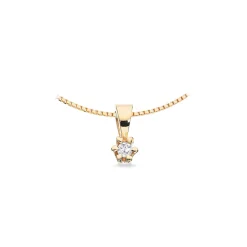 SCROUPLES VICTORIA 14 KARAT GULD VEDHÆNG MED BRILLIANT 0,05 CARAT - 11125,05