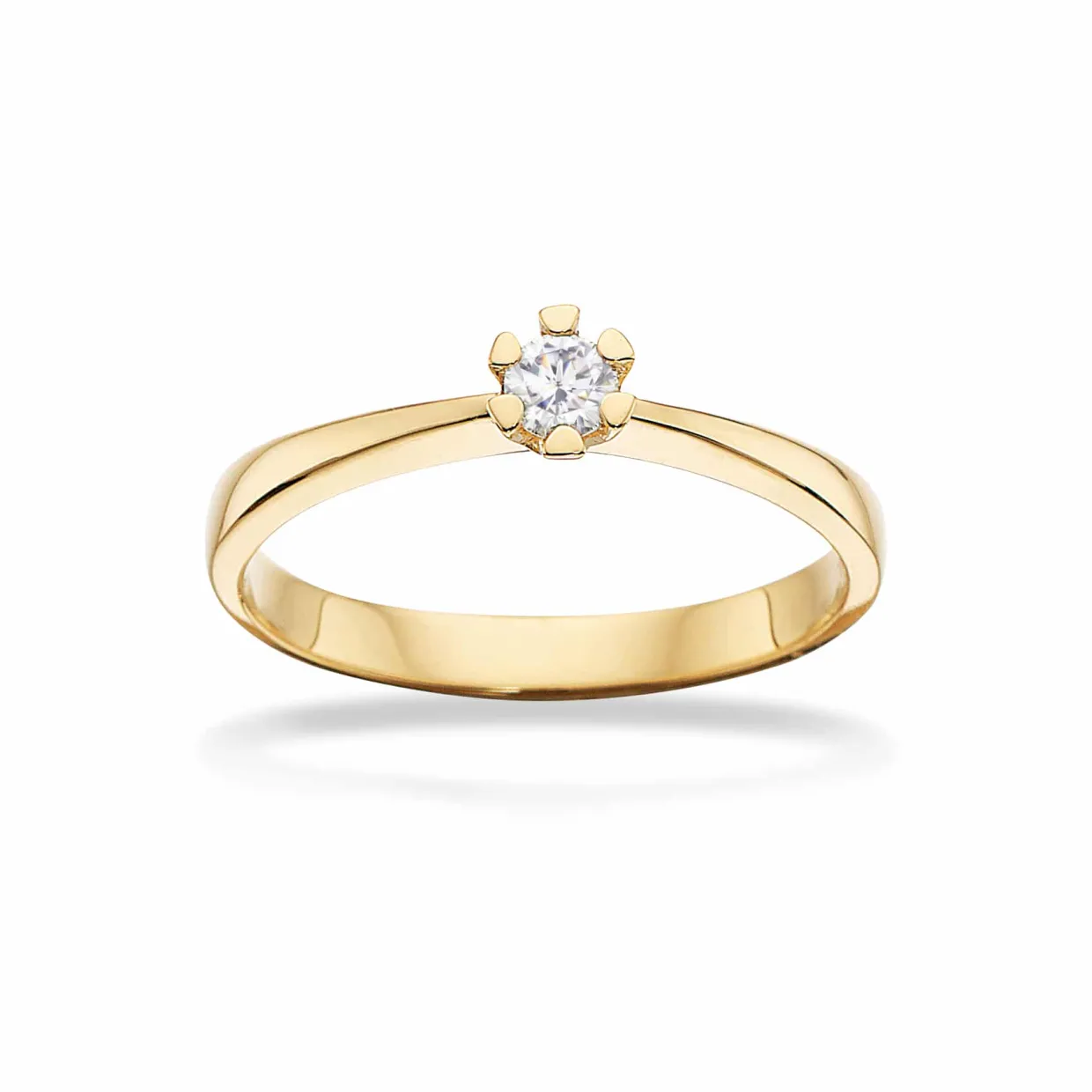 SCROUPLES VIDA RING 8 KARAT GULD MED BRILLANT 0,10 CARAT - 7813,10