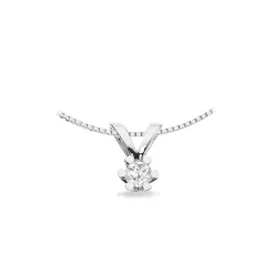 SCROUPLES VIDA VEDHÆNG 8 KARAT HVIDGULD MED BRILLANT PÅ 0,10 CARAT - 2814,10