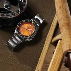 SEIKO 5 SPORT STYLE AUTOMATIK MED ORANGE SKIVE - SRPD59K1