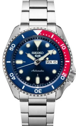 SEIKO 5 STÅL LÆNKE BLÅ SKIVE AUTOMATIC - SRPD53K1