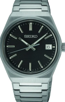 SEIKO CLASSIC STÅL MED SORT SKIVE - SUR557P1