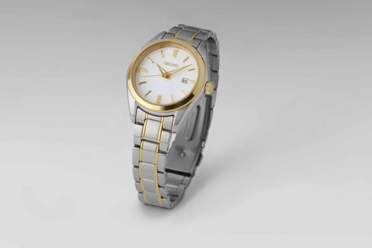 SEIKO CLASSIC UR DAME BICOLOR MED PERLEMORSKIVE - SUR636P1