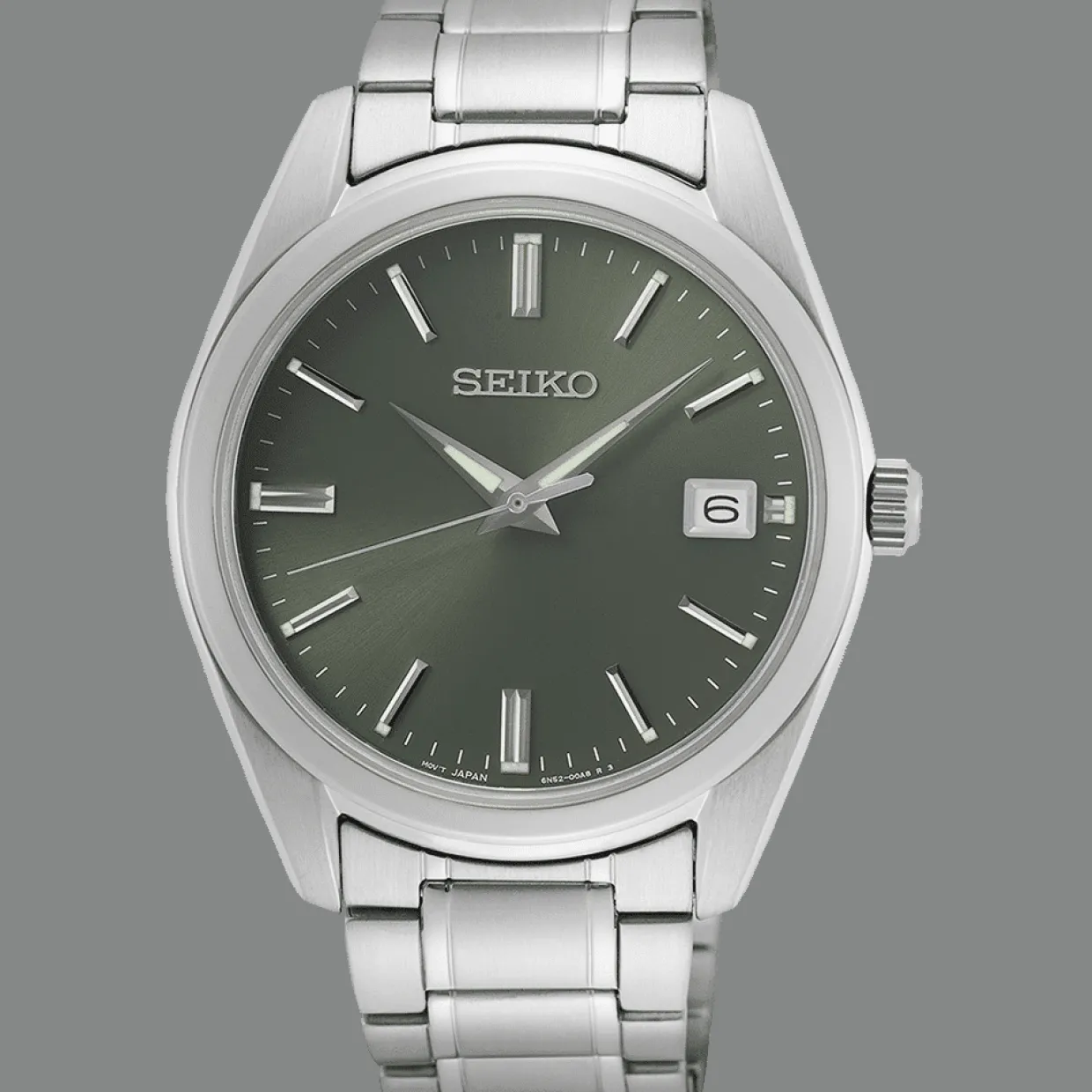 SEIKO CLASSIQUE UR HERRE MED GRØN SKIVE - SUR527P1