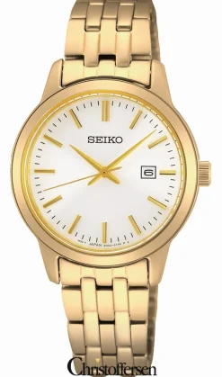 SEIKO ESSENTIAL DAME UR GULD DOUBLÉ MED LÆNKE - SUR412P1