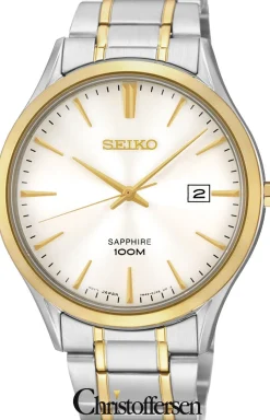 SEIKO HERRE UR MIX MED LÆNKE DATO - SGEG96P1