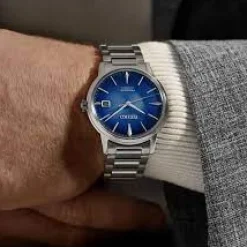 SEIKO PRESAGE AUTOMATIK BLÅ SKIVE MED LÆNKE - SRPJ13J1