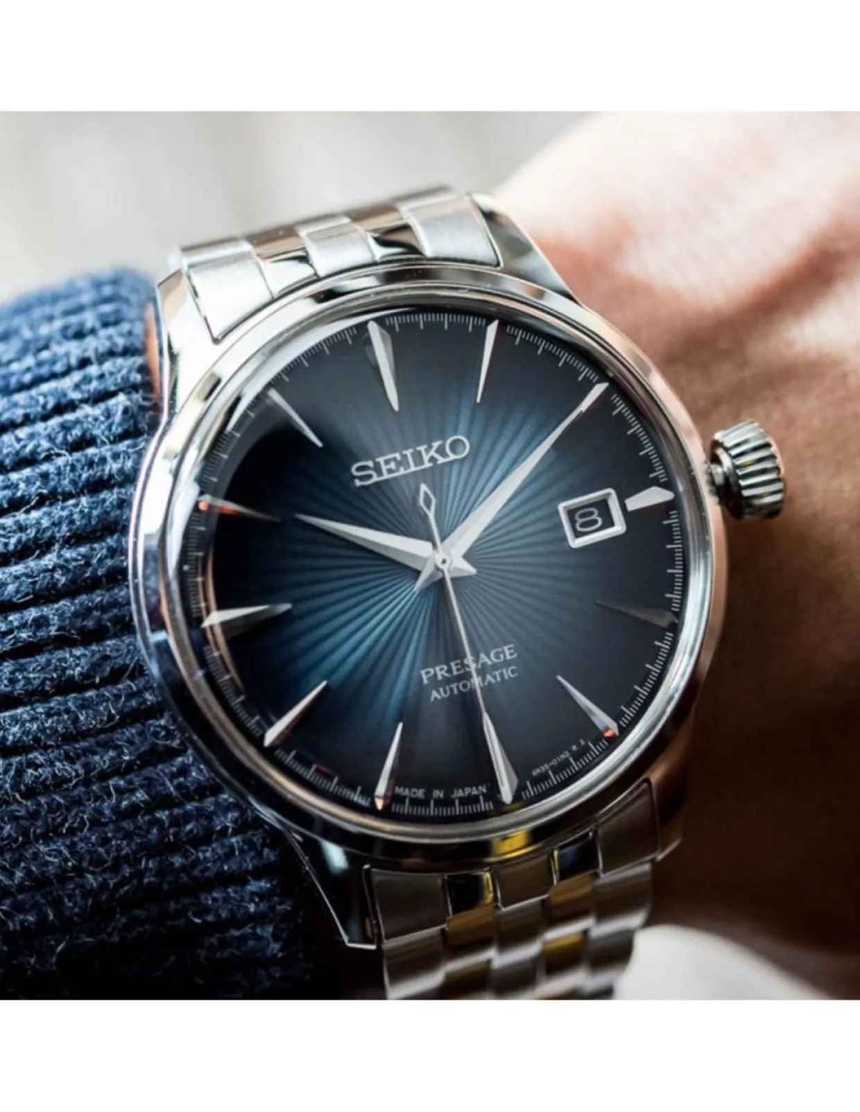SEIKO PRESAGE BLÅ SKIVE AUTOMATIC - SRPB41J1
