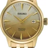 SEIKO PRESAGE MED GULD FARVET LÆNKE - SRPK46