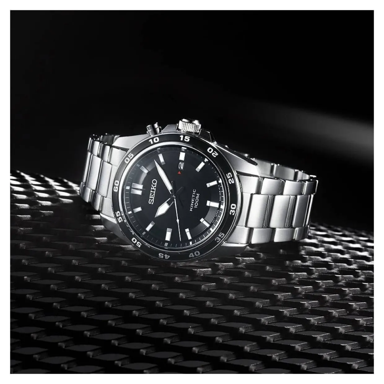 SEIKO SPORT KINETIC UR HERRE STÅL 10ATM - SKA785P1