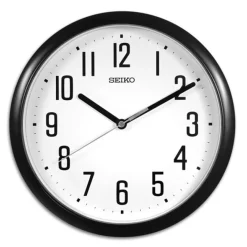 SEIKO VÆGUR PLAST MED TAL - QHA005K