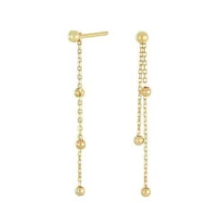 SIERSBØL 8 KARAT GULD ØRERINGE MED KUGLER - 30831340300